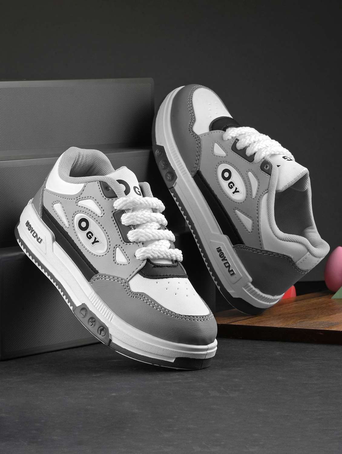 boys grey lace up sneaker - 21842879 - Zoom Image - 0