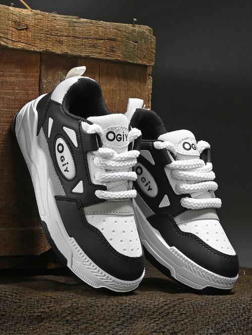 boys black lace up sneaker - 21842887 -  Standard Image - 0