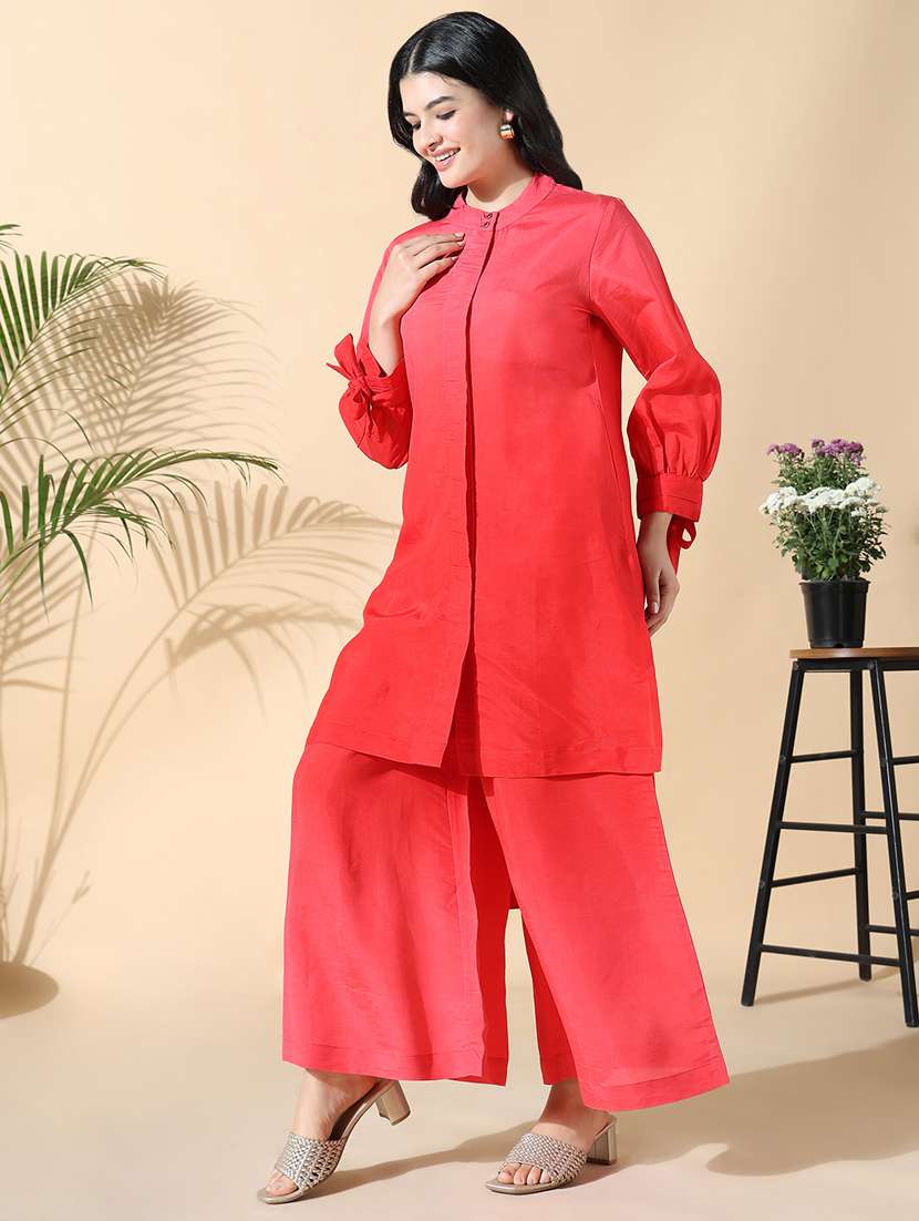 women red long sleeve kurta palazzo set - 21842926 -  Standard Image - 2