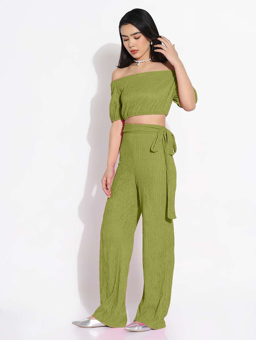 women solid top and trouser co-ord set  - 21843084 -  Standard Image - 2