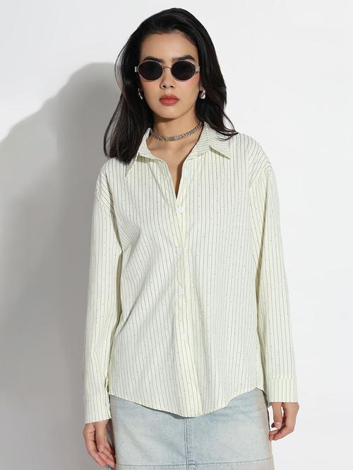 green cotton regular shirt - 21843099 -  Standard Image - 0