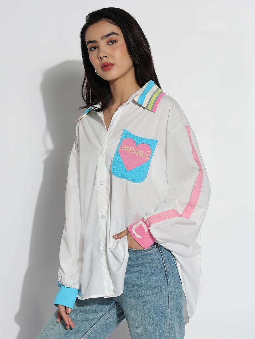 white cotton regular shirt - 21843100 - Standard Image - 2
