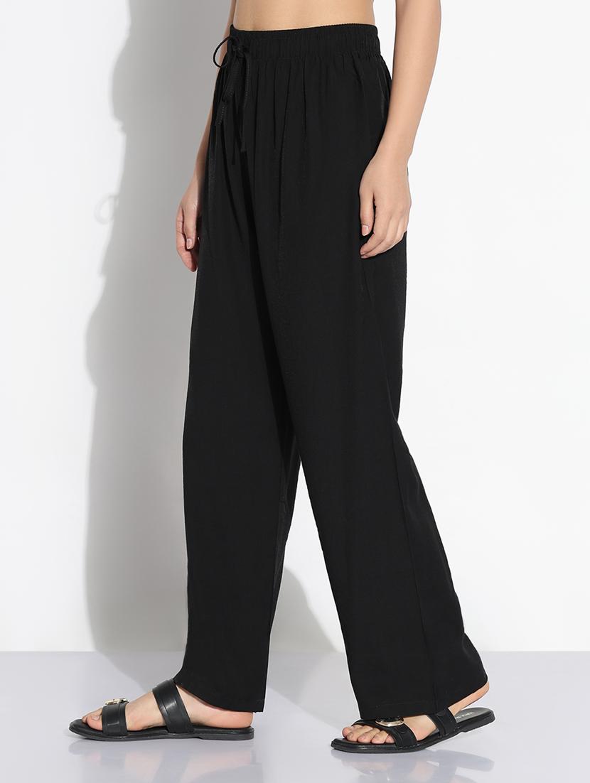 black cotton trousers - 21843148 - Standard Image - 2