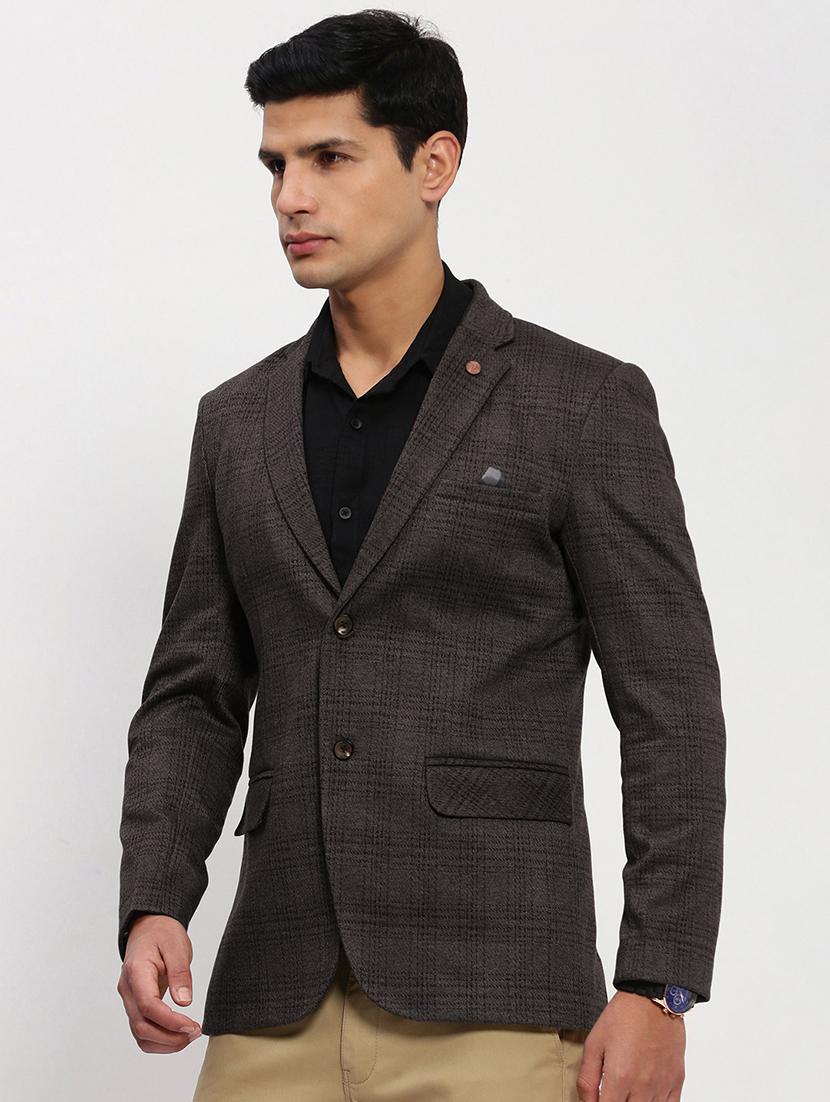 men lapel collar single breasted casual blazer - 21843177 - Standard Image - 2