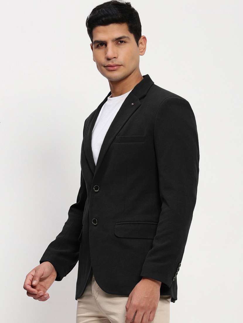 men lapel collar single breasted casual blazer - 21843181 -  Standard Image - 2