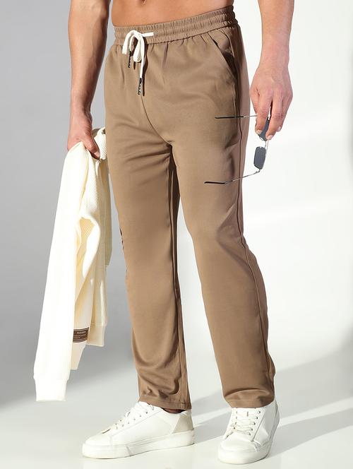 men solid low rise full length casual trouser - 21843192 -  Standard Image - 0