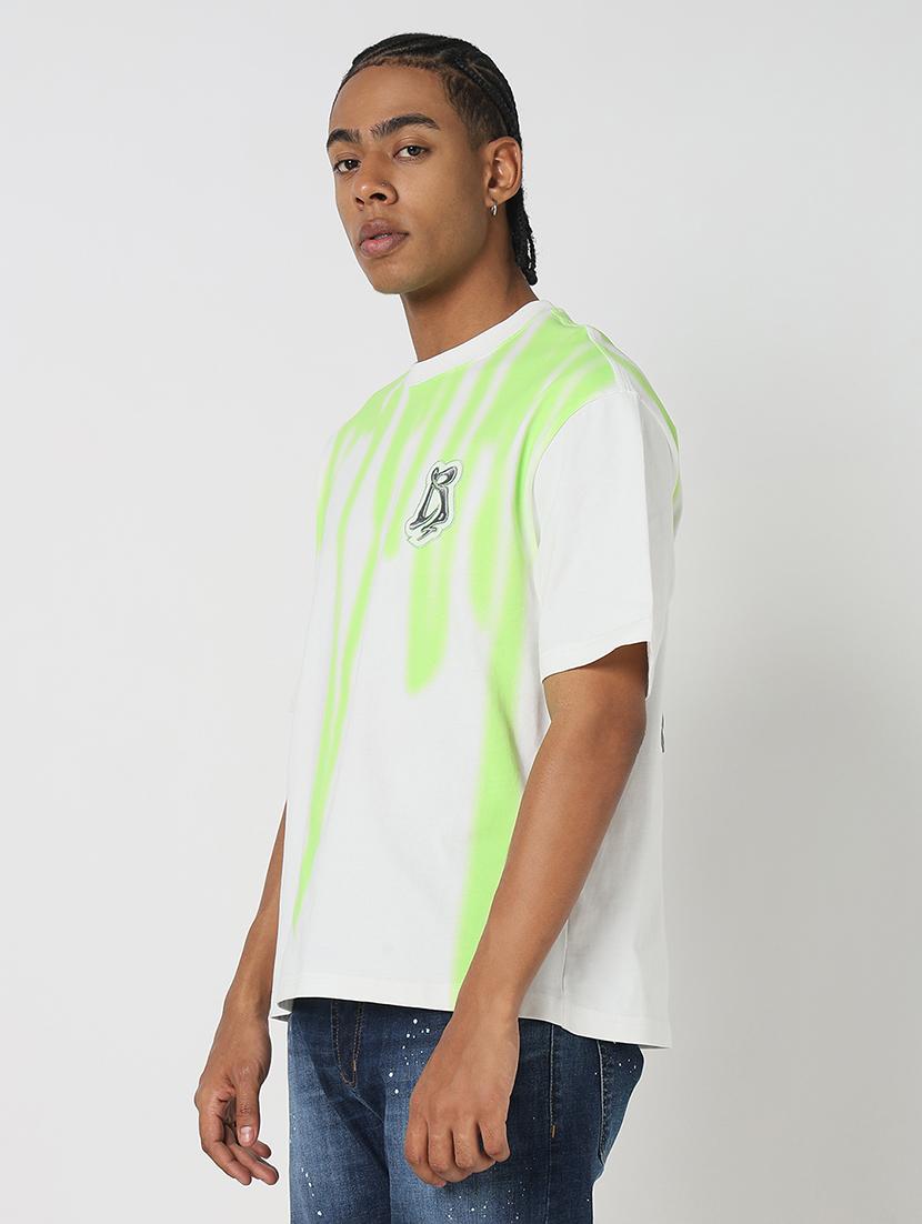men all over print round neck regular fit t-shirt - 21843261 - Standard Image - 2