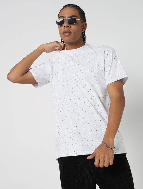 men all over print round neck regular fit t-shirt - 21843262 - Standard Image - 0