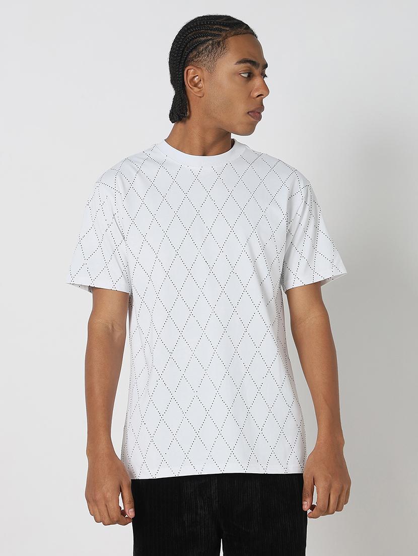 men all over print round neck regular fit t-shirt - 21843263 - Standard Image - 2
