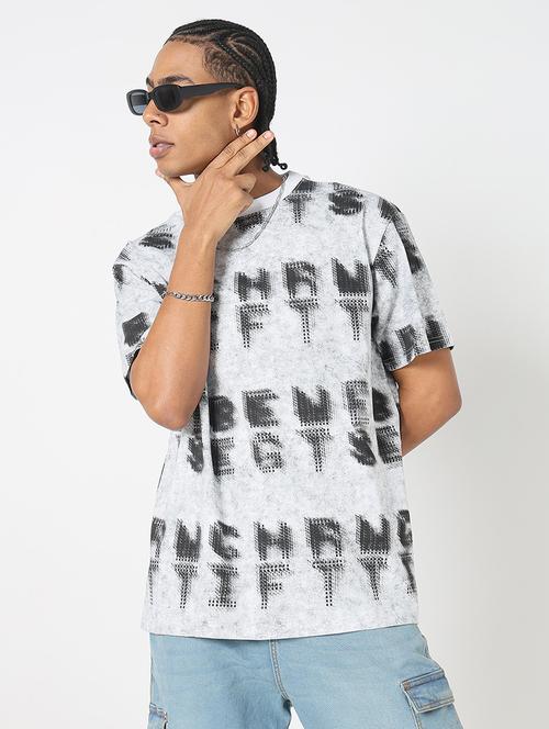 men all over print round neck regular fit t-shirt - 21843266 -  Standard Image - 0