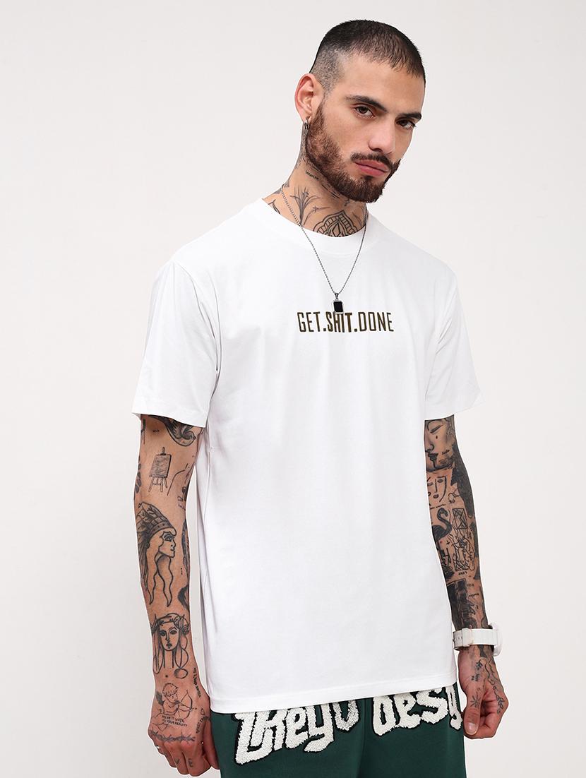 men front & back print round neck regular fit t-shirt - 21843270 - Standard Image - 2