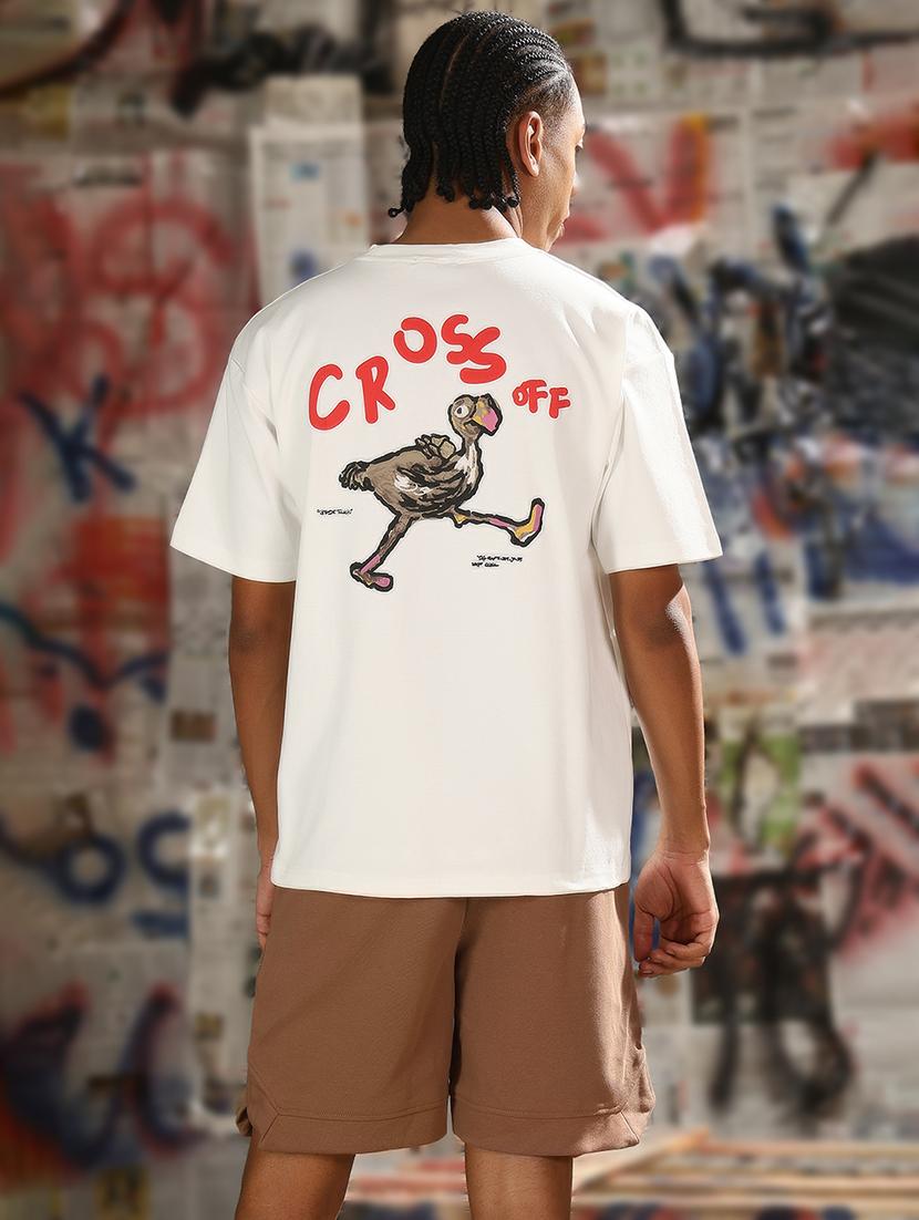men back print round neck regular fit t-shirt - 21843272 -  Zoom Image - 0