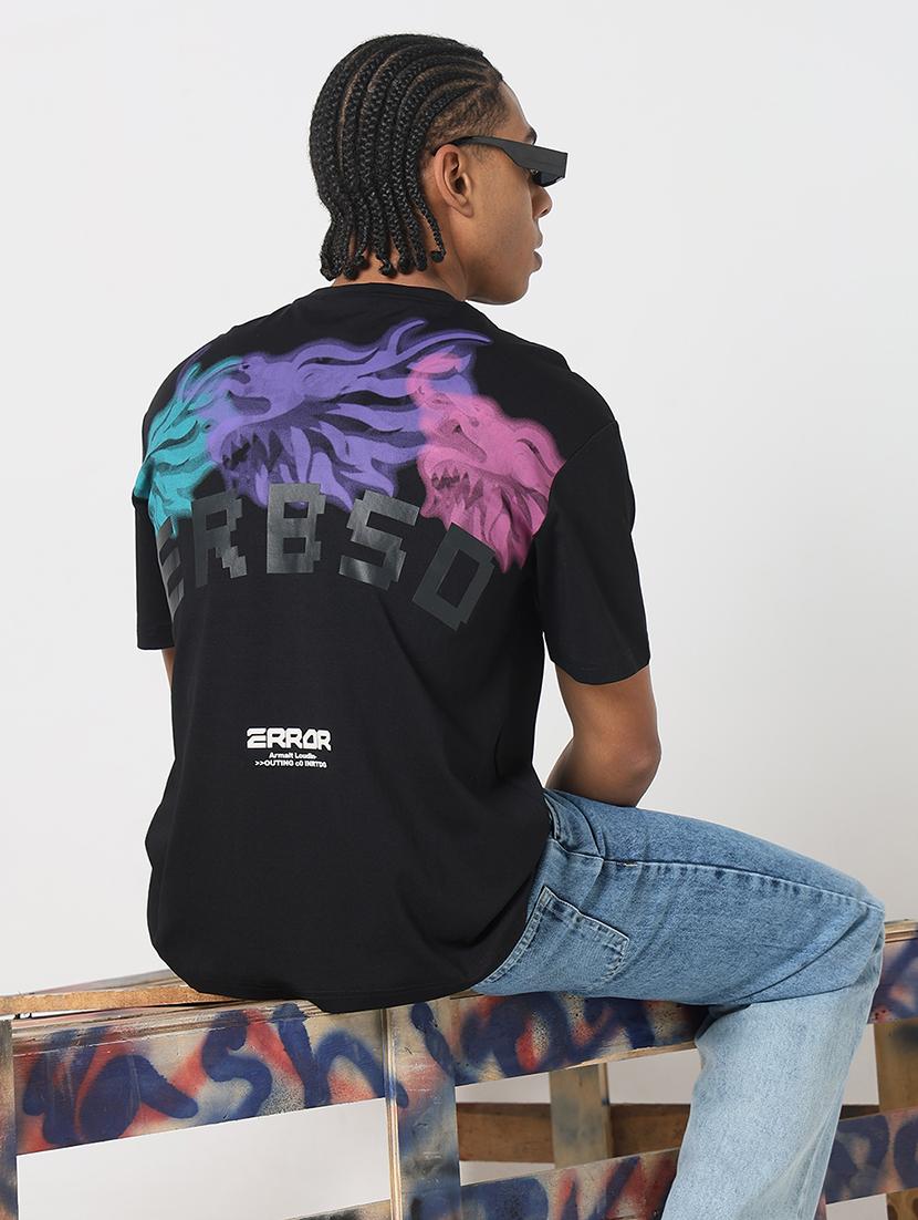 men back print round neck regular fit t-shirt - 21843275 -  Zoom Image - 0