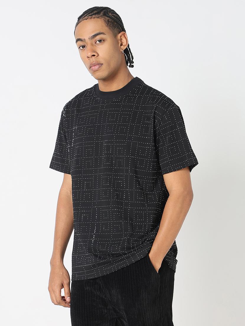 men all over print round neck regular fit t-shirt - 21843290 - Standard Image - 2