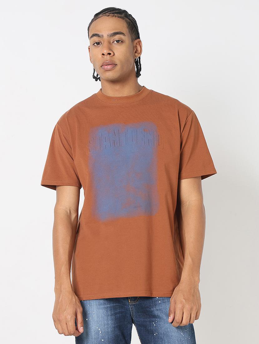 men front print round neck regular fit t-shirt - 21843292 -  Zoom Image - 0