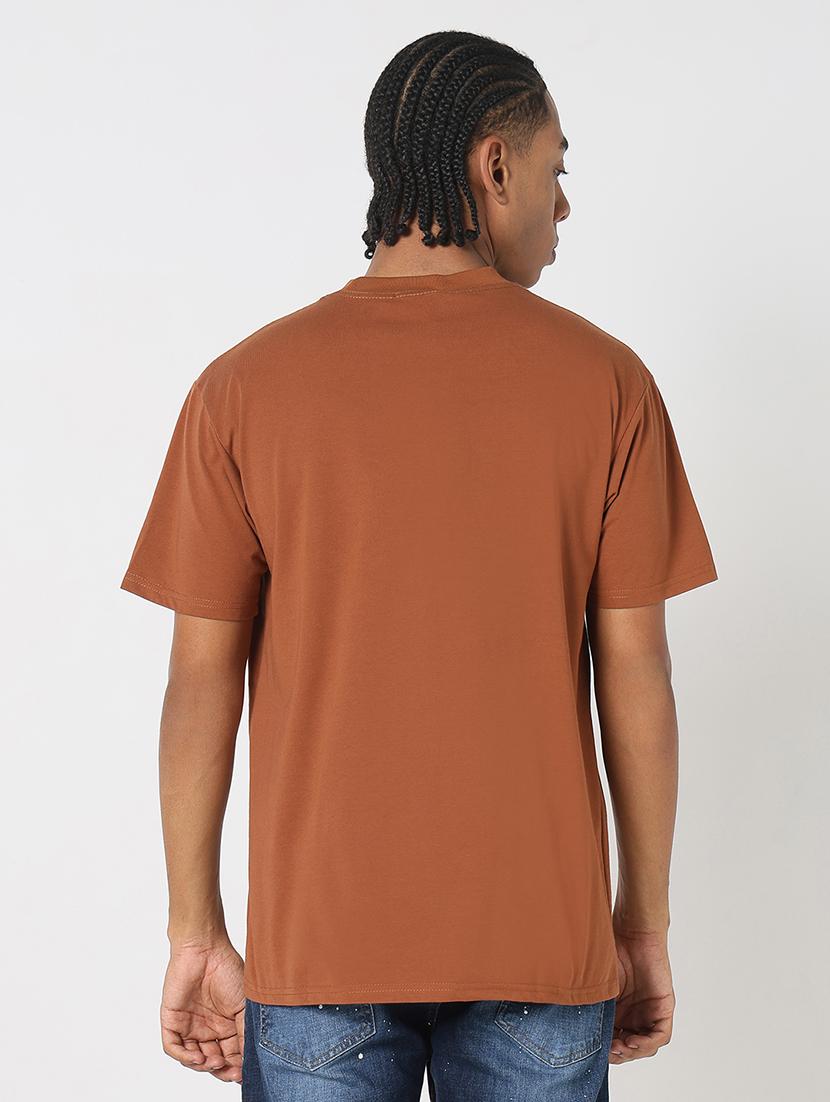 men front print round neck regular fit t-shirt - 21843292 - Standard Image - 2