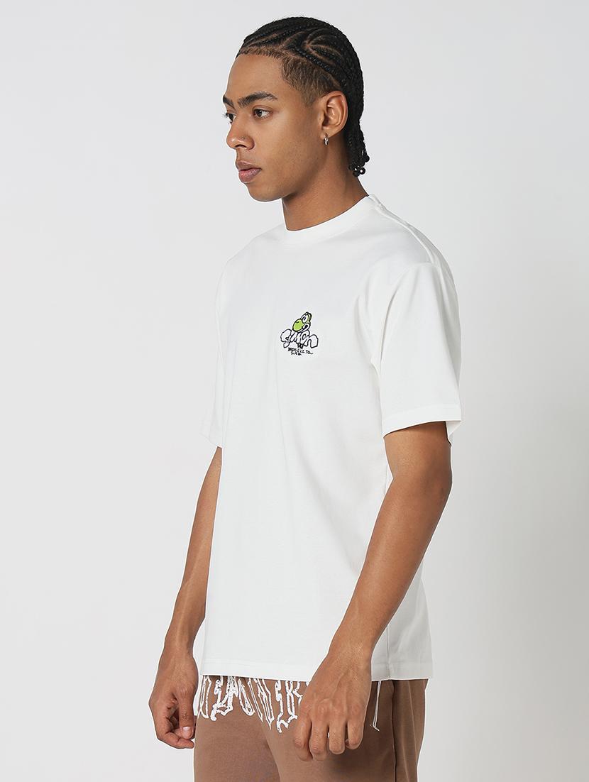 men back print round neck regular fit t-shirt - 21843293 - Standard Image - 2