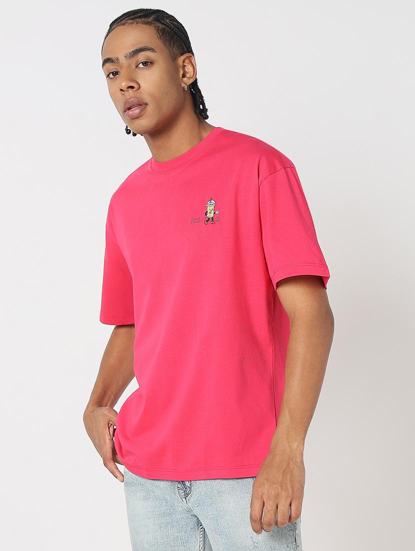 men back print round neck regular fit t-shirt - 21843294 - Standard Image - 2