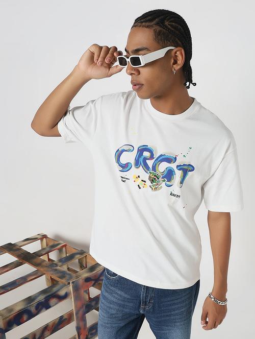 men front & back print round neck regular fit t-shirt - 21843295 - Standard Image - 0