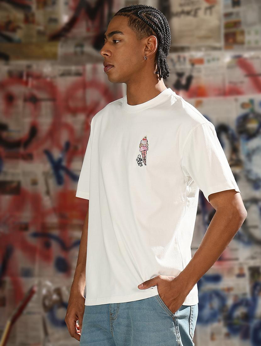 men back print round neck regular fit t-shirt - 21843297 - Standard Image - 2