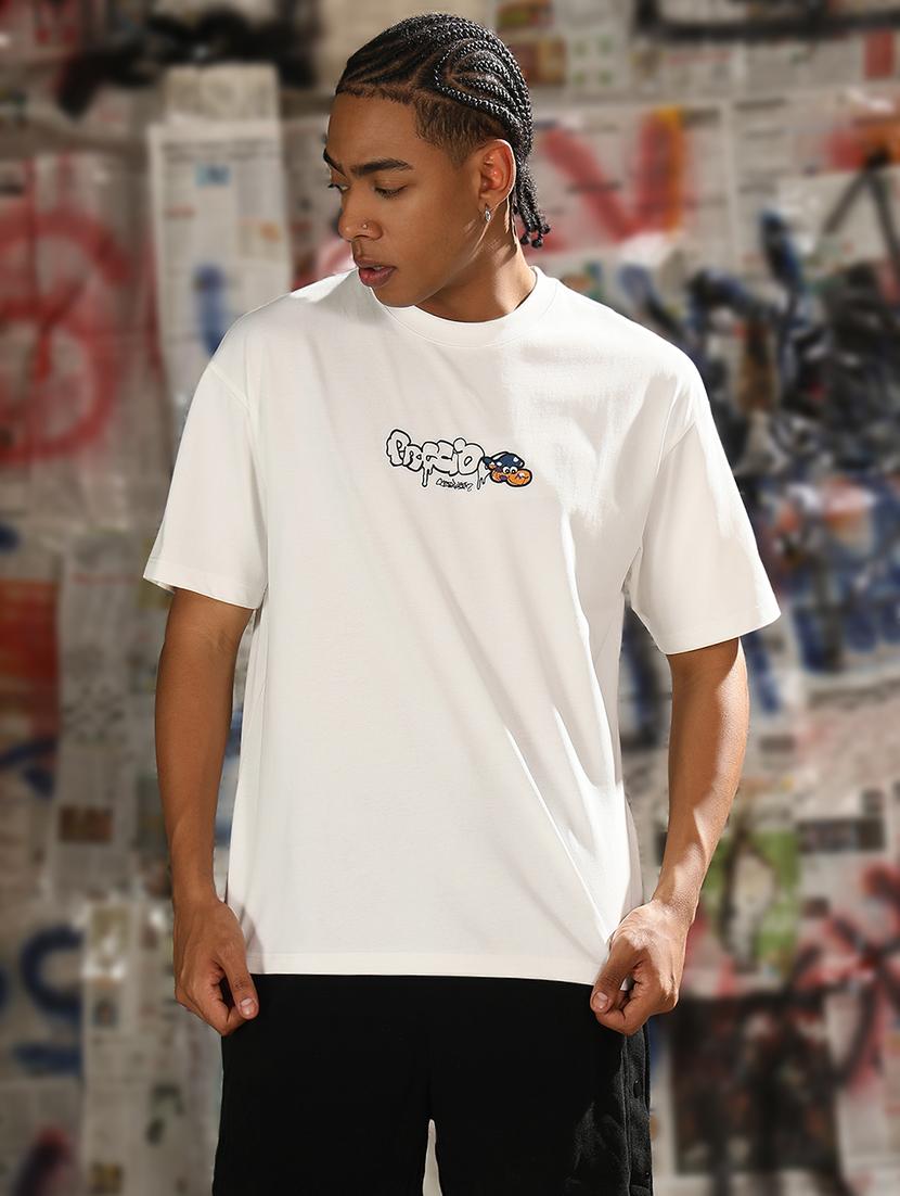 men front & back print round neck regular fit t-shirt - 21843303 - Standard Image - 2