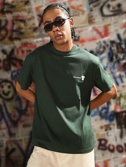 men plain round neck regular fit t-shirt - 21843319 - Standard Image - 0