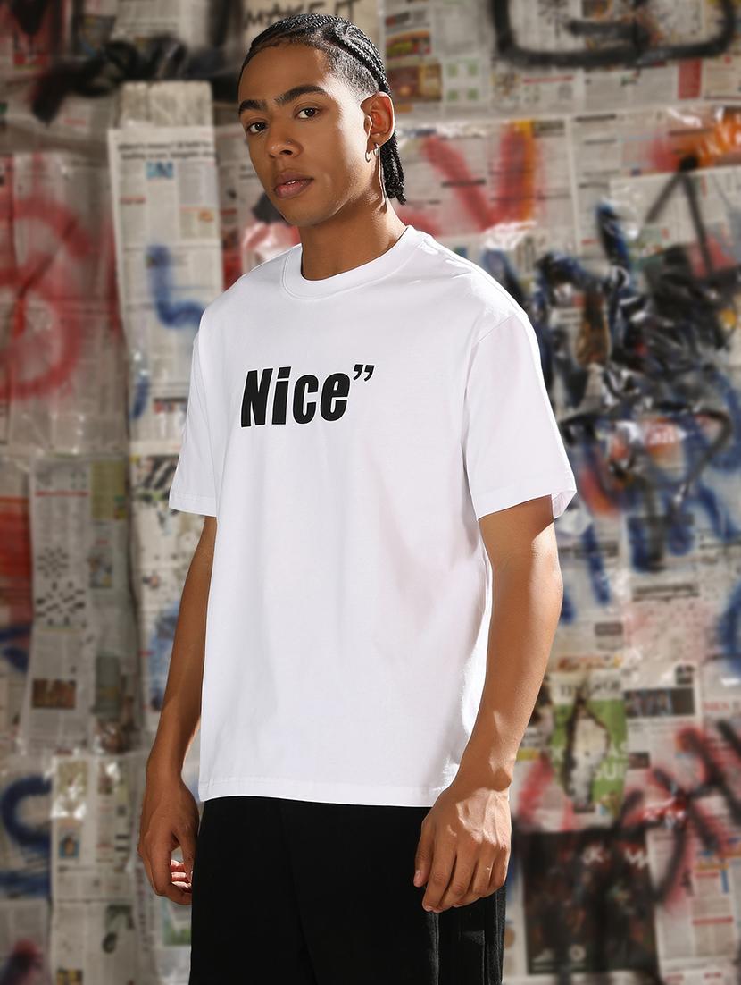 men chest print round neck regular fit t-shirt - 21843321 - Standard Image - 2