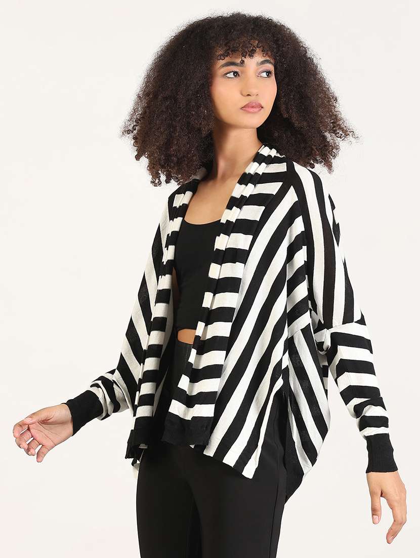 women striped long sleeves regular shrug - 21843388 -  Standard Image - 2