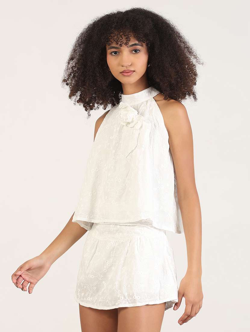 women embroidered top and skirt co-ord set - 21843425 -  Standard Image - 2