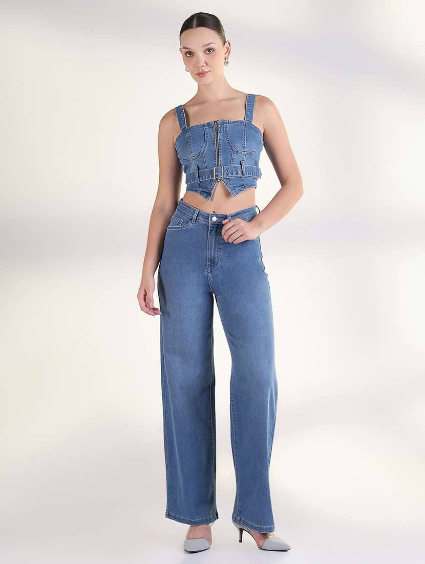 women solid top and trouser co-ord set