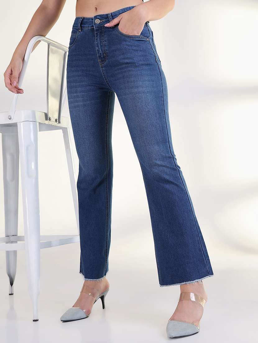 women mid rise bootcut jean