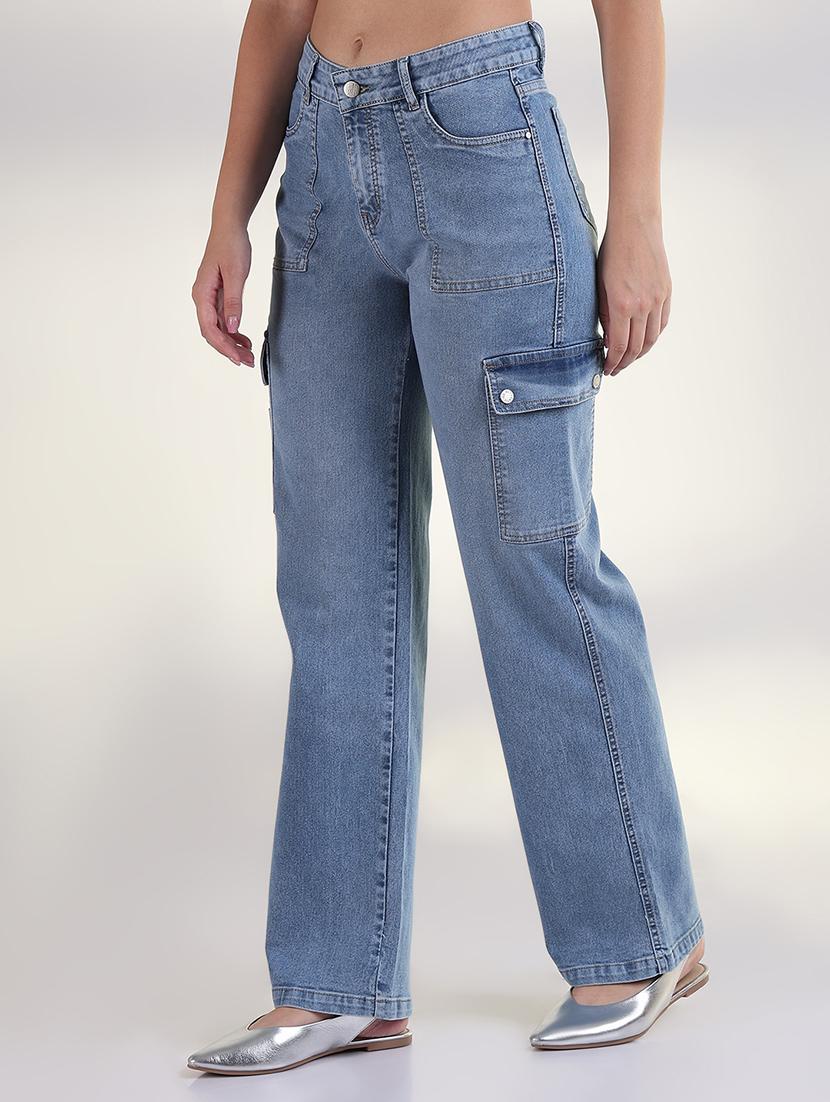women mid irse denim cargo - 21843561 - Standard Image - 2
