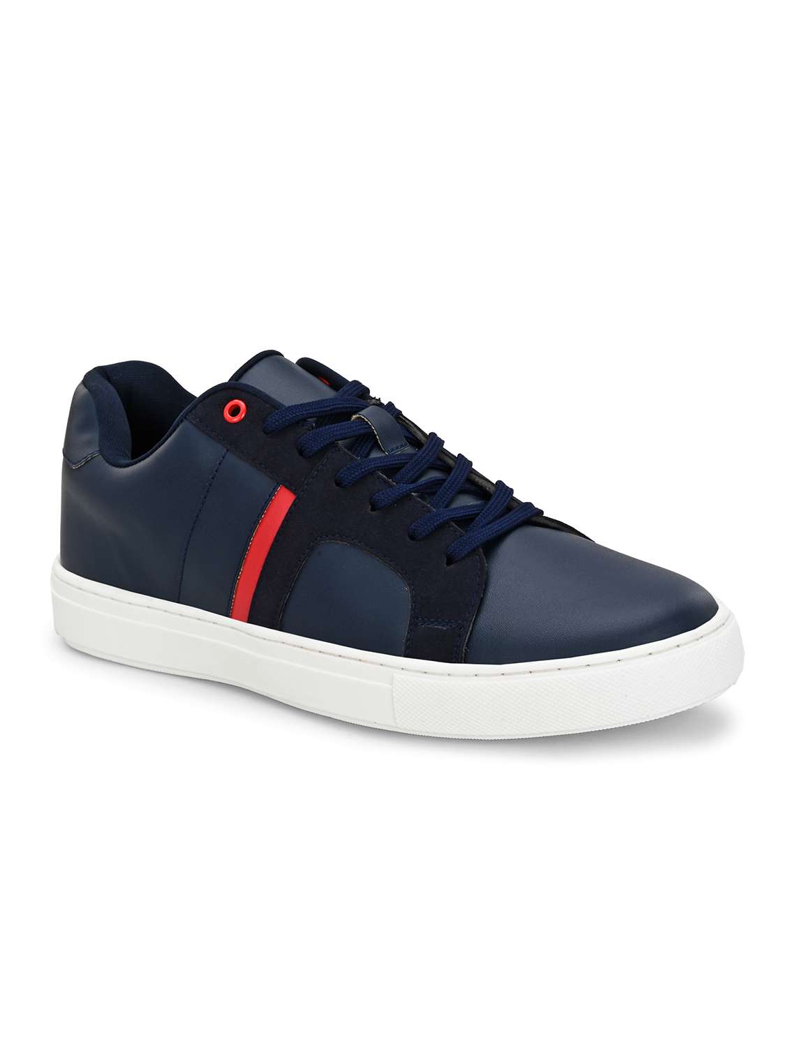 men navy blue lace up sneaker - 21843883 -  Standard Image - 2