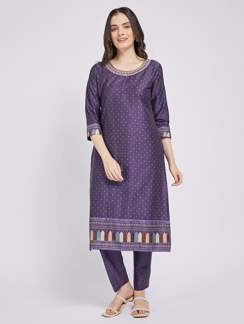 women printed three quarter sleeve a-line kurta - 21843899 - Zoom Image - 0