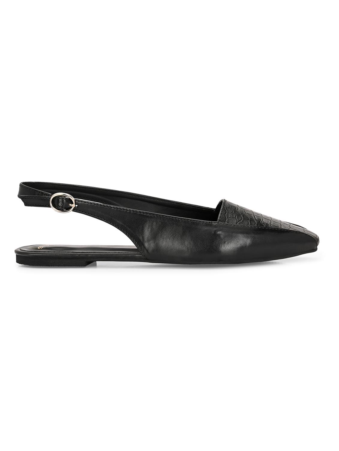 women black textured flats - 21844110 - Standard Image - 2