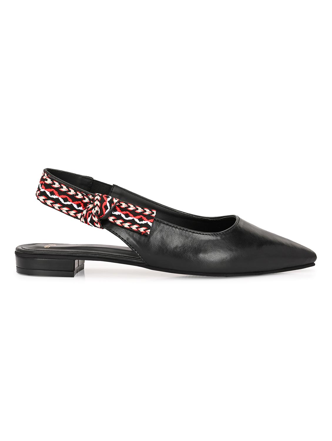 women black back strap flats - 21844111 - Standard Image - 2