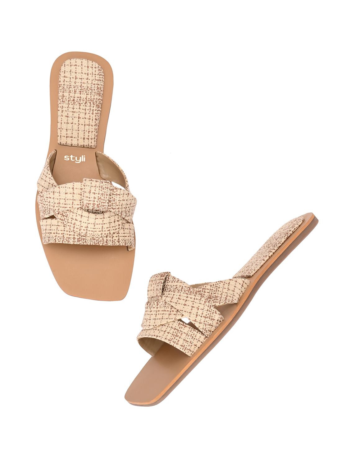 women beige slip on flats - 21844118 - Standard Image - 2