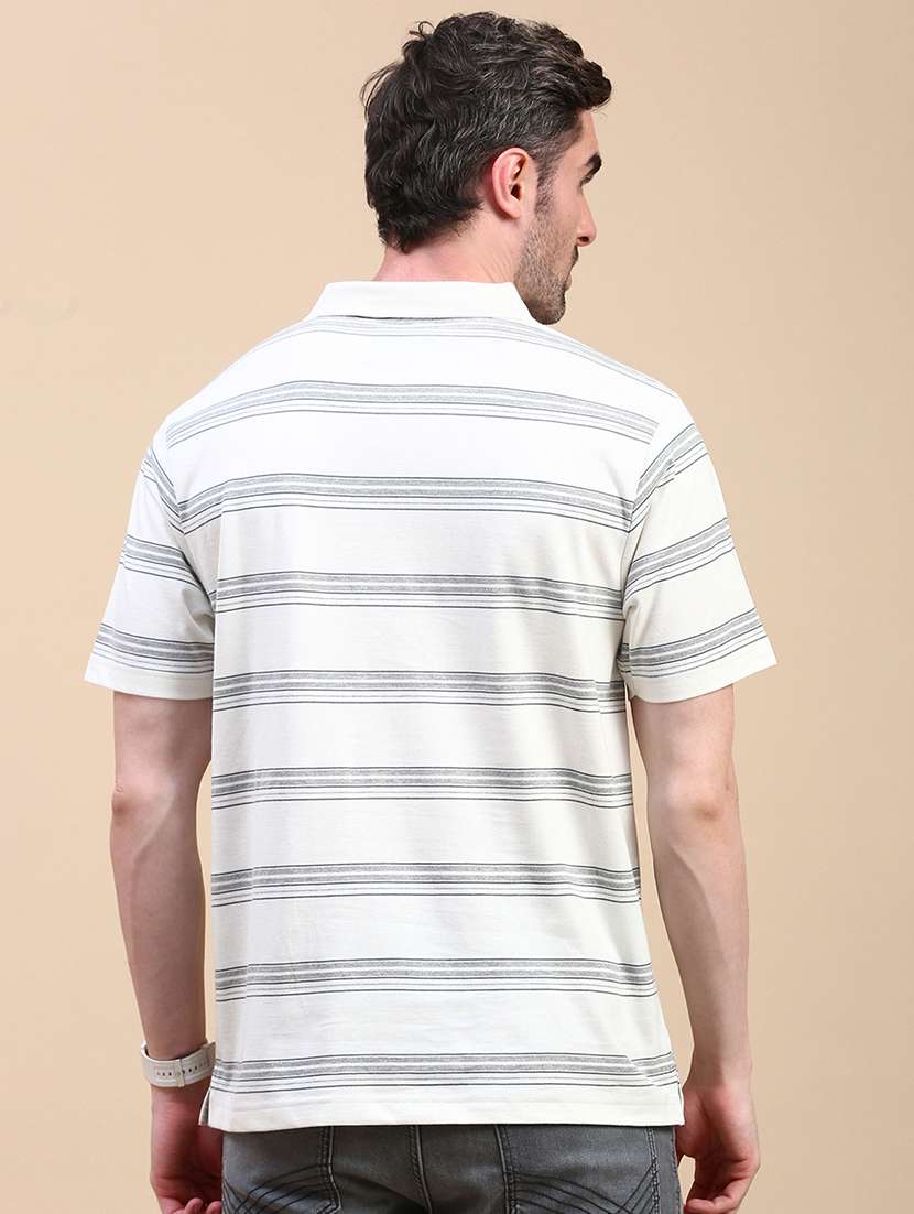 men stripes short sleeve regular fit polo t-shirt - 21844302 -  Standard Image - 2