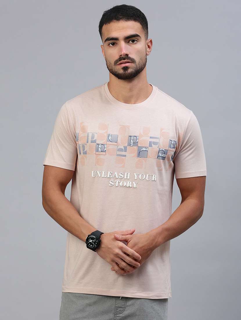men typographic short sleeve slim fit  t-shirt