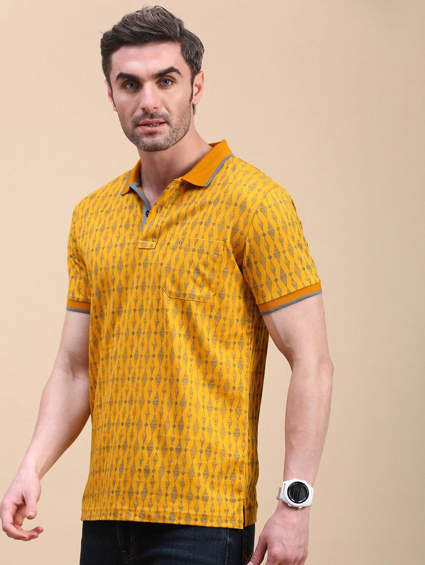 men printed short sleeve slim fit polo t-shirt - 21844323 - Standard Image - 2