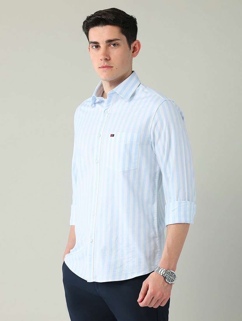 men striped long sleeve slim fit casual shirt - 21844454 -  Standard Image - 2
