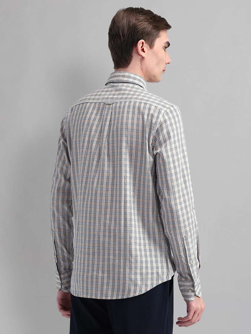 men checkered long sleeve slim fit casual shirt - 21844499 -  Standard Image - 2