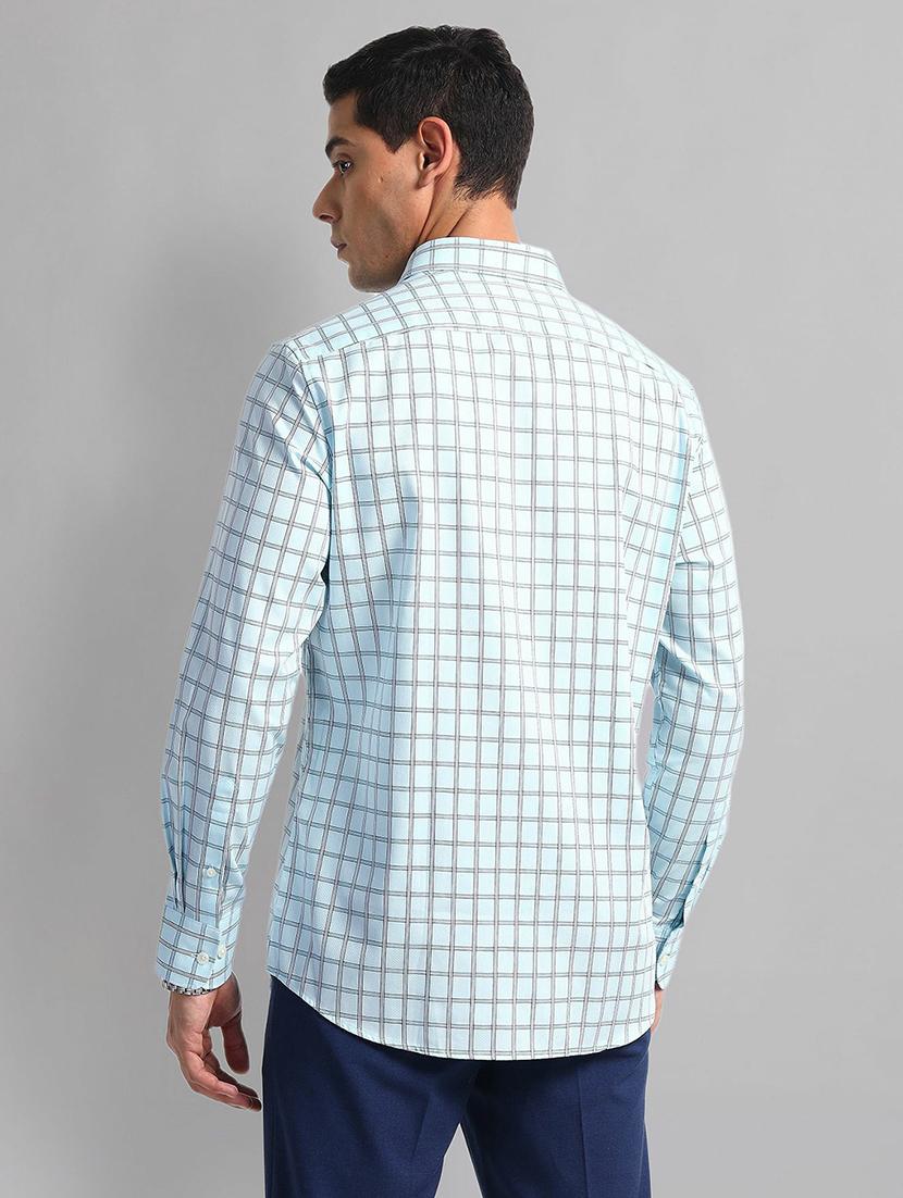 men checkered long sleeve slim fit casual shirt - 21844500 - Standard Image - 2