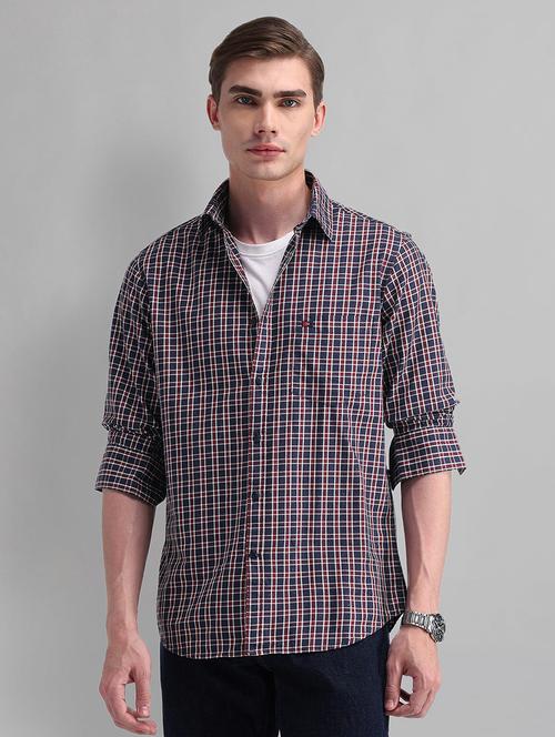 men checkered long sleeve slim fit casual shirt - 21844502 -  Standard Image - 0