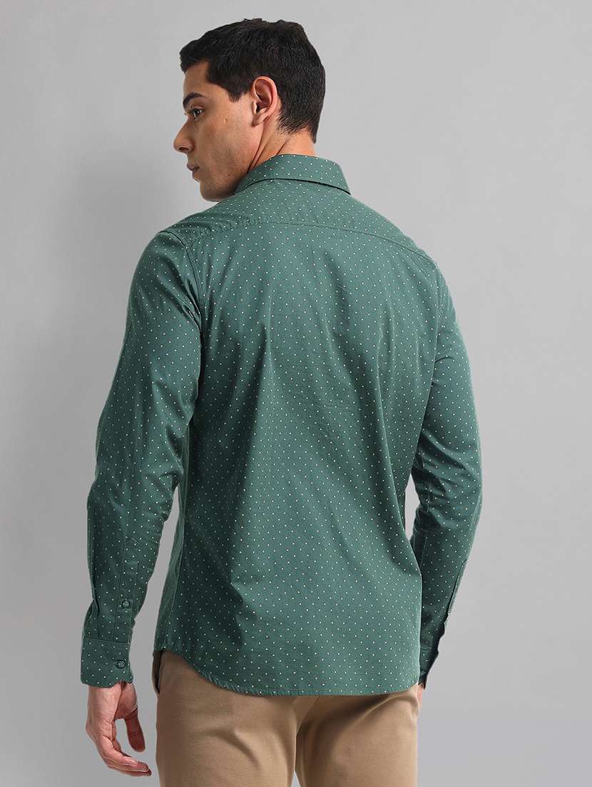 men printed long sleeve slim fit casual shirt - 21844516 -  Standard Image - 2