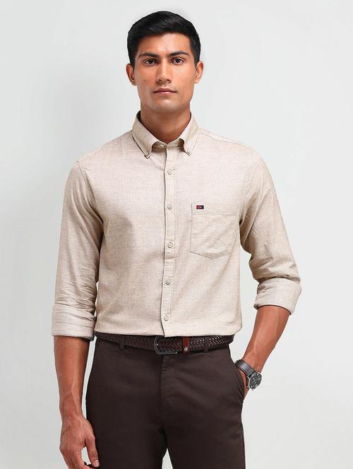 men solid long sleeve slim fit casual shirt - 21844524 - Standard Image - 0
