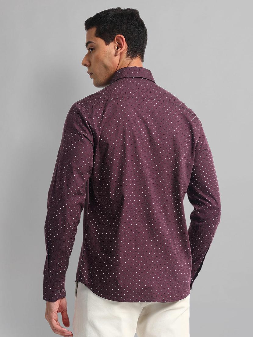 men printed long sleeve slim fit casual shirt - 21844533 - Standard Image - 2