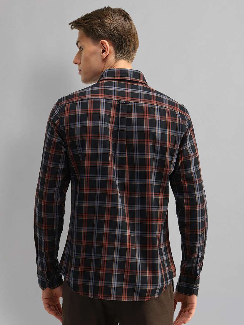 men checkered long sleeve slim fit casual shirt - 21844548 -  Standard Image - 2