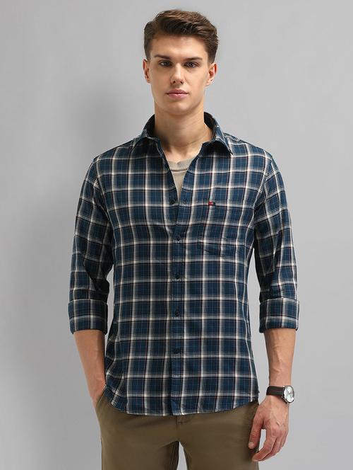 men checkered long sleeve slim fit casual shirt - 21844552 -  Standard Image - 0
