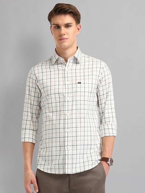 men checkered long sleeve slim fit casual shirt - 21844562 -  Standard Image - 0